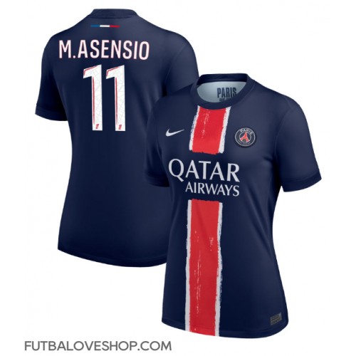 Dres Paris Saint-Germain Marco Asensio #11 Domáci pre Ženy 2024-25 Krátky Rukáv